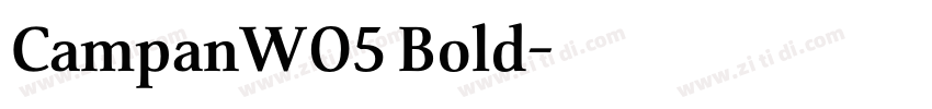 CampanW05 Bold字体转换